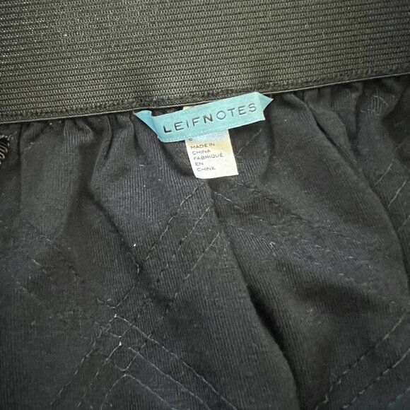 Leifnotes (by Anthropologie) Dark Gray Quilted Zippered Mini Skirt - Picture 2 of 3